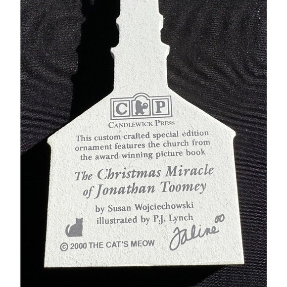 Cats Meow THE CHRISTMAS MIRACLE Ornament of Johnathan Toomey -S98 - Picture 6 of 6